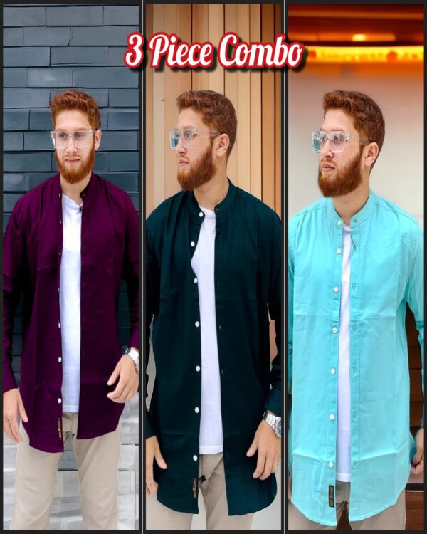 Oxford Cotton Shirt 3-Piece Combo, premium quality men's shirt, breathable and wrinkle-free, perfect for business and casual wear, lightweight microfabric shirt, moisture-wicking and durable, stylish slim fit, best value pack, classic colors, easy care, formal and everyday wear, cash on delivery, free nationwide shipping